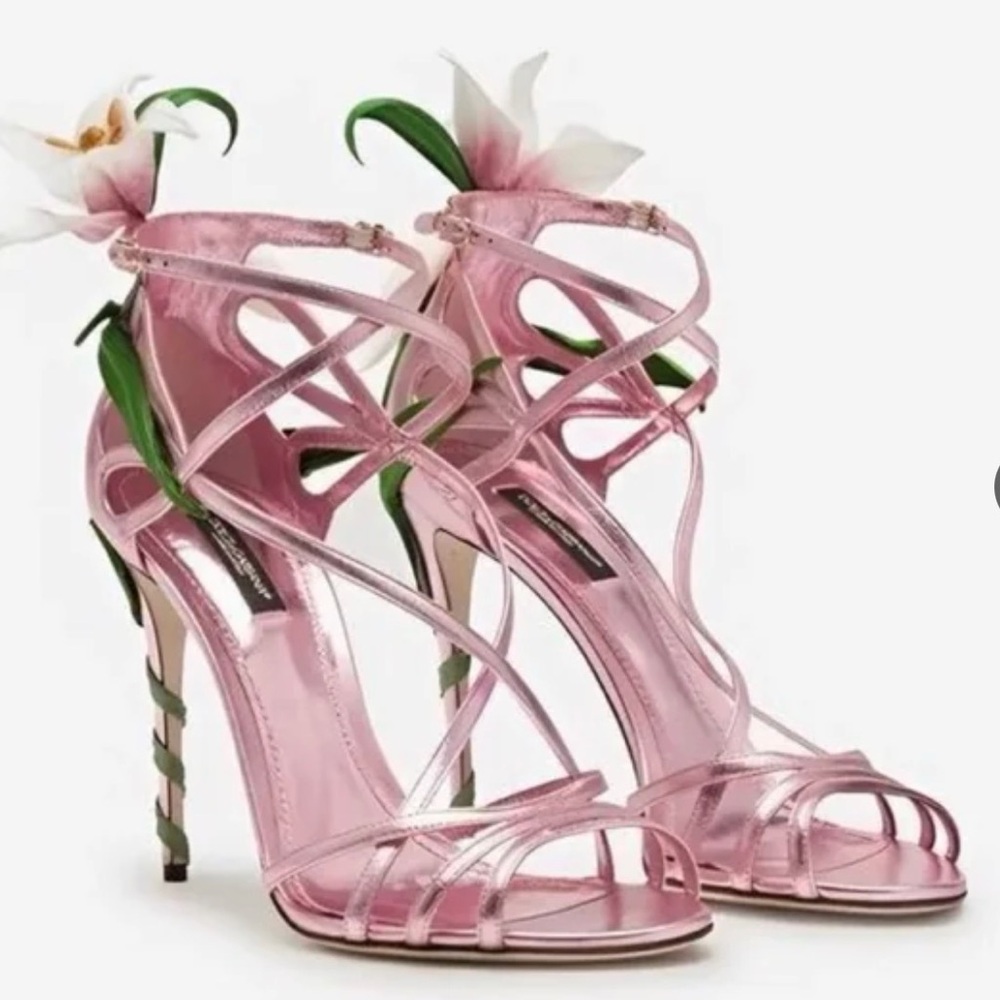 Dolce & Gabbana Pink Floral Heels